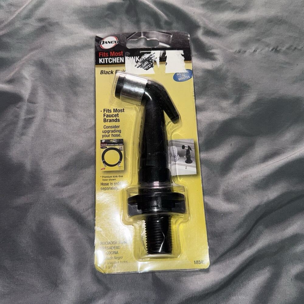 Danco Black Plastic Sink Spray Head for Kitchen Faucet Fits Most Brands 10340